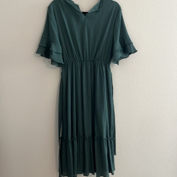 Neesee's Dress Tea N Rose Hilda Embroidered Midi Dress Size M - Picture 6 of 8